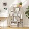 Costway 47" Open-back Geometric Bookshelf Home 6-Cube Large Bookcase with Anti-tip Kits Natural/White